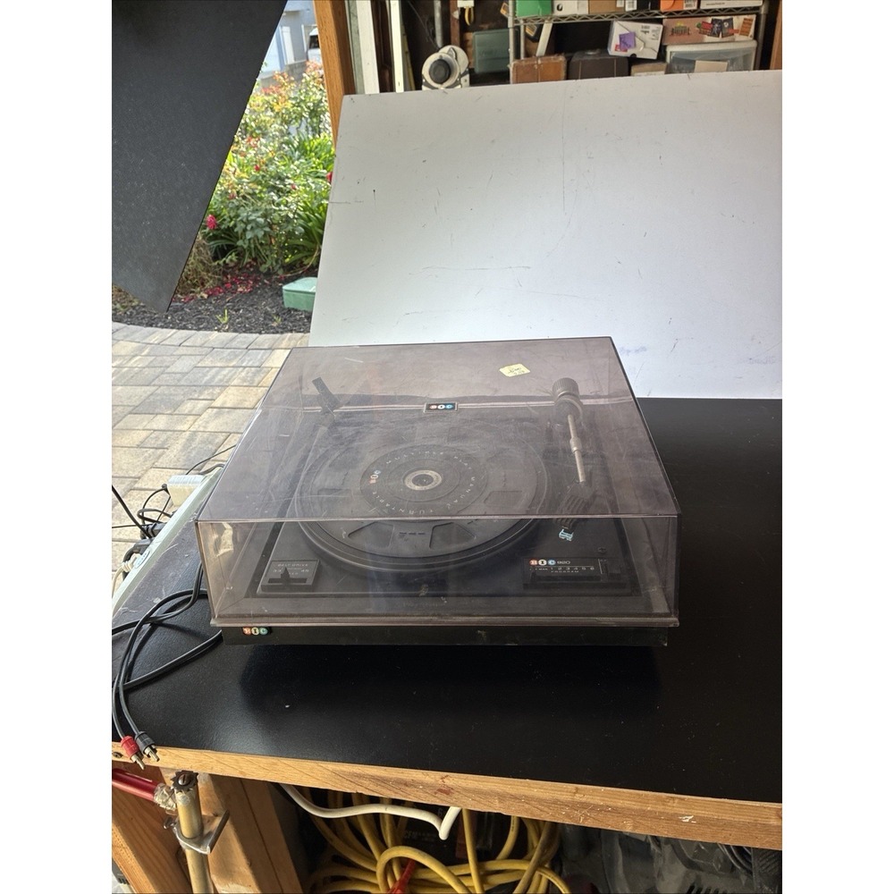 Vintage BIC 920 Belt Drive Turntable Record Player Wooden AS IS PARTS ONLY